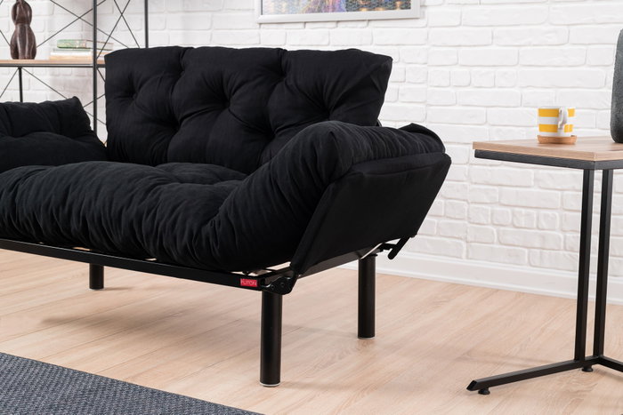 Atelier Del Sofa Nitta - Sofá-Cama de 2 Plazas Negro Atelier Del Sofa Nitta - Sofá-Cama de 2 Plazas Negro